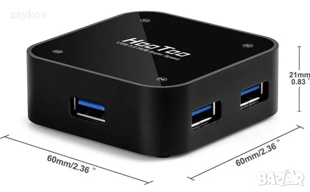 HooToo HT-UH002 USB 3.0 HUB в 4-портов, снимка 2 - Друга електроника - 47764012