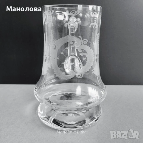 Халба от кристално стъкло Egermann , снимка 2 - Други ценни предмети - 54286091