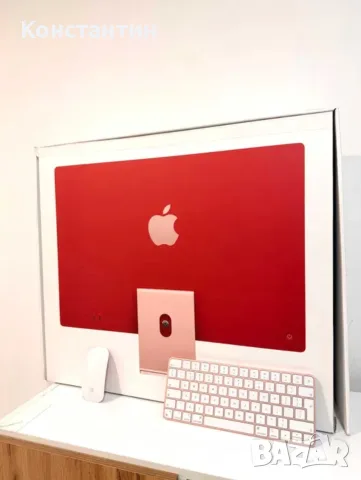 Компютър Apple iMac 24" M1 - Розов, снимка 3 - За дома - 55846752