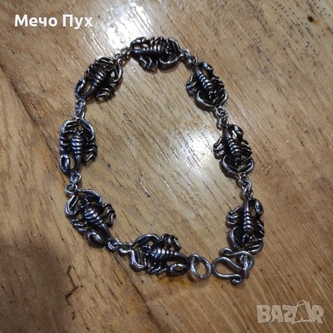 Сребърна гривна Скорпиони (169), снимка 2 - Гривни - 42145203