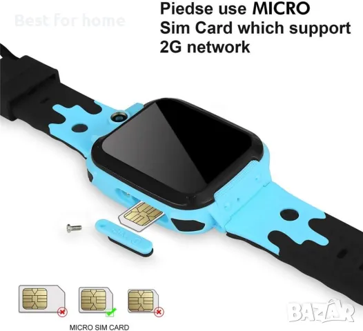 Детски часовник- телефон с GPS тракер LBS Smart 5, снимка 7 - Други - 48732464