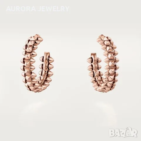 CARTIER Clash de Cartier Rose Gold Hoop Дамски Обеци, снимка 3 - Обеци - 55931931