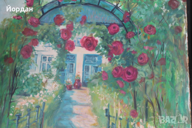 Картина масло върху платно м. Зехиров 1996г, снимка 7 - Картини - 36441958