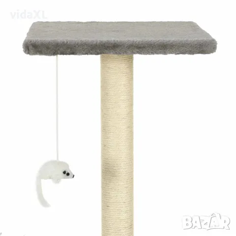vidaXL Котешко дърво със сизалени стълбове, 95 см, сиво, снимка 6 - За котки - 56146236
