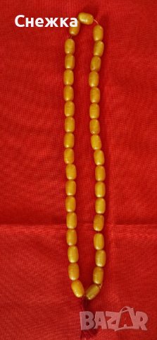 Кехлибарена броеница с 35 зърна, снимка 1 - Антикварни и старинни предмети - 40775985