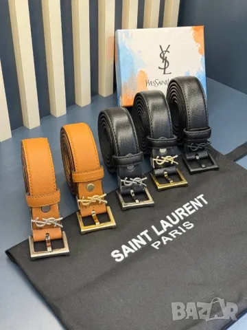 колани от естествена кожа в кутия 3см ysl saint laurent