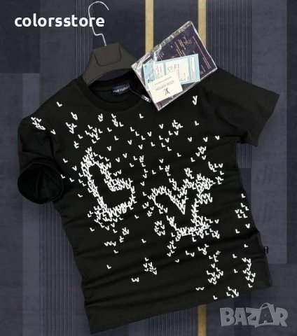 Мъжка тениска Louis Vuitton-черна кодVL52H, снимка 1 - Тениски - 44496080