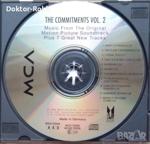 The Commitments Vol. 2 (Music From The Original Motion Picture Soundtrack) 1992 CD, снимка 3 - CD дискове - 40779797