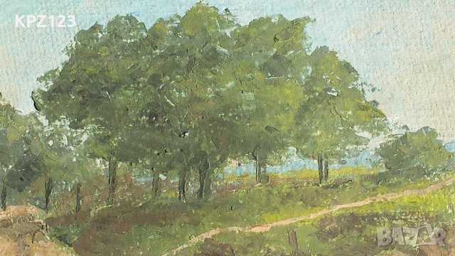 СТАРА КАРТИНА ПЕЙЗАЖ 39 г. (маслени бои) / ПОДПИСАНА З.А...В, снимка 7 - Картини - 29093679