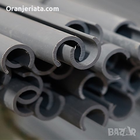 Полутръби за оранжерийни конструкции Ф16 и Ф18 с UV добавка