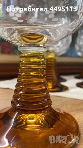 Лот чаши цветен кристал , снимка 4 - Сервизи - 50603441