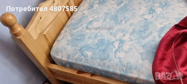 Продавам единично легло от масив с матрак, снимка 4 - Спални и легла - 54310932