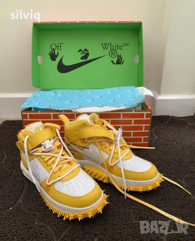 Nike Air Force 1 Mid x Off-White , снимка 2 - Маратонки - 47379109