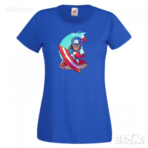 Дамска тениска Marvel Captain America Игра,Изненада,Подарък,Геймър,, снимка 1 - Тениски - 36740942