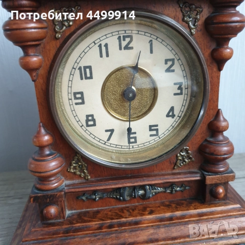 Стар настолен часовник с латерна, снимка 3 - Антикварни и старинни предмети - 51832520