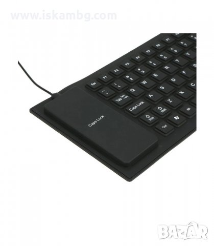 КЛАВИАТУРА, СИЛИКОНОВА, УСТОЙЧИВА НА ЗАЛИВАНЕ, ПРАХ И УДАРИ, USB ЧЕРНА - код 0081, снимка 4 - Клавиатури и мишки - 34116375