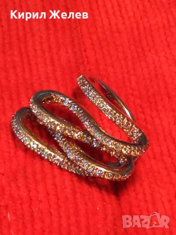 КРАСИВ СРЕБЪРЕН СКЪПОЦЕНЕН АРТ ПРЪСТЕН РОДИРАНО СРЕБРО 925 с ФАСЕТИРАНИ ЦИРКОНИ 32580, снимка 3 - Пръстени - 38381445