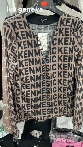 Блуза с връзки , снимка 2 - Блузи с дълъг ръкав и пуловери - 53146437