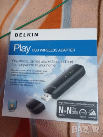 Антена за безжичен интернет Belkin, снимка 1 - Мрежови адаптери - 30807449