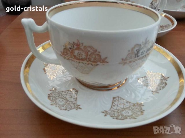 Руски порцеланов сервиз за чай , снимка 3 - Антикварни и старинни предмети - 30140066