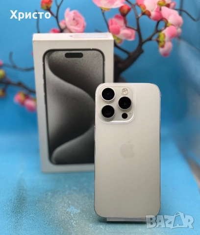 Apple iPhone 15 Pro, 128GB, 5G, White Titanium , снимка 5 - Apple iPhone - 52912705