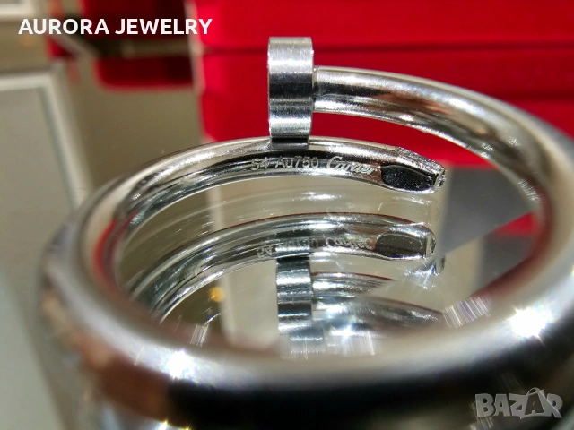 CARTIER Nail Juste un Clou Classic Silver Пръстен Пирон, снимка 6 - Пръстени - 53238190