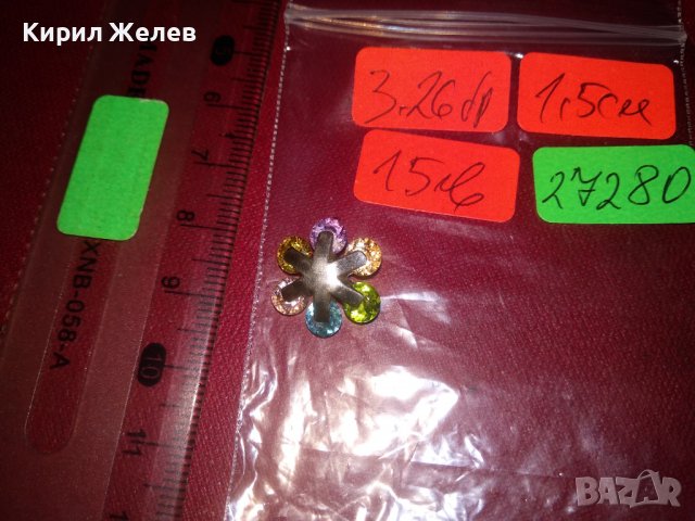 СКЪПОЦЕНЕН ФЛОРАЛЕН СРЕБЪРЕН ПЕНДАНТ СРЕБРО925 с ФАСЕТИРАНИ ИСКРЯЩИ БЛАГОРОДНИ КАМЪНИ КРИСТАЛИ 27280, снимка 3 - Колиета, медальони, синджири - 39268135