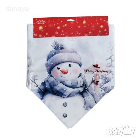 6128 Коледен тишлайфер за маса с Дядо Коледа или Снежко, 30×180 см, снимка 5 - Покривки за маси - 51978985