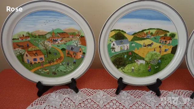Villeroy и Boch, колекционерски чинии четири сезона NAIF , снимка 2 - Декорация за дома - 50203173