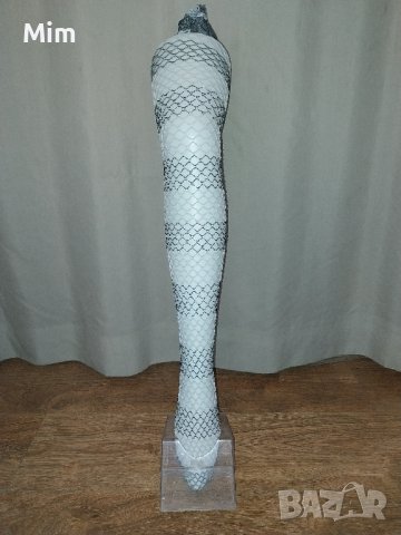 Чорапогащник мрежа / фигури/ в синьо и сиво на райе , снимка 4 - Бельо - 42459687