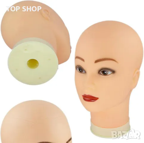 НОВИ глави на манекен + стойка, лек многофункционален модел глава на манекен дамска, черна основа