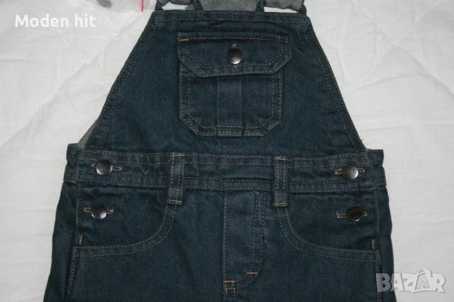 NKD - нов /с етикет/ дънков гащеризон за момче, размер 6-9 м., снимка 2 - Бебешки гащеризони - 50753704