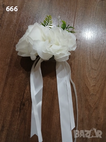 Сватбена украса за кола, снимка 10 - Сватбени аксесоари - 52806584