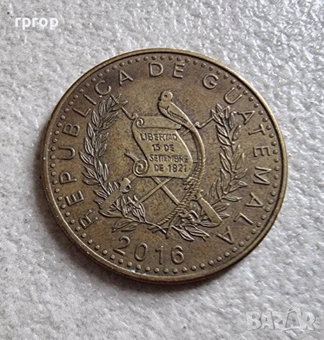 Монета. Латинска Америка. Гватемала.  1 кетцал . 1996 година.