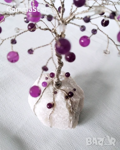 Дръвчета с полускъпоценни камъни с реалистична форма/ Идея за подарък , снимка 4 - Декорация за дома - 43446234