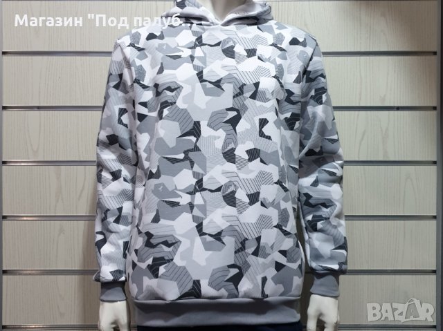 Нов мъжки камуфлажен суичър с качулка, снимка 6 - Суичъри - 30201286