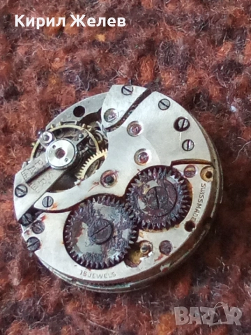 Механизъм с циферблат от стар ръчен часовник 51407, снимка 7 - Мъжки - 52252788