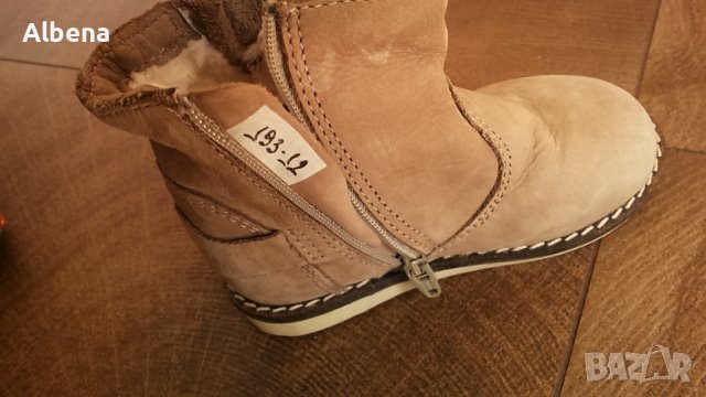 ZARA Real Leather Kids Shoes Размер EUR 20 бебешки зимни естествена кожа 193-12-S, снимка 11 - Бебешки боти и ботуши - 38215819