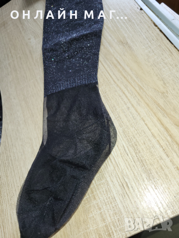 Чорпогащник с камачета с сребърни нишки/хл , снимка 4 - Корсети, бюстиета, топове - 33757909