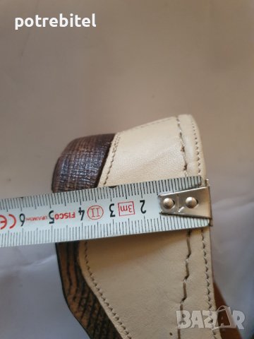 Дамски чехли естествена кожа, снимка 4 - Сандали - 40519416