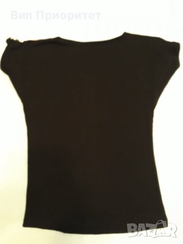 Черна тениска Miranda Kerr ,биопамук + ликра,принт в червено и бяло на черен фон,изчистен черен гръб, снимка 7 - Тениски - 37518384