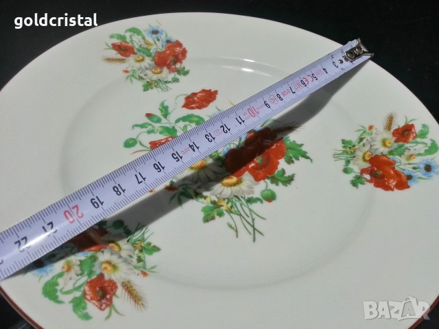 Стар български порцелан Китка макове , снимка 2 - Антикварни и старинни предмети - 54317468