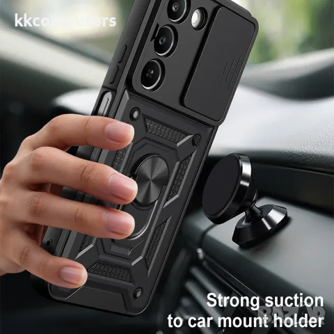 За Realme C100 5G / C83 5G Удароустойчив TPU PC Калъф с Въртяща Стойка, Плъзгащо Капаче за Камерата , снимка 10 - Калъфи, кейсове - 56184702