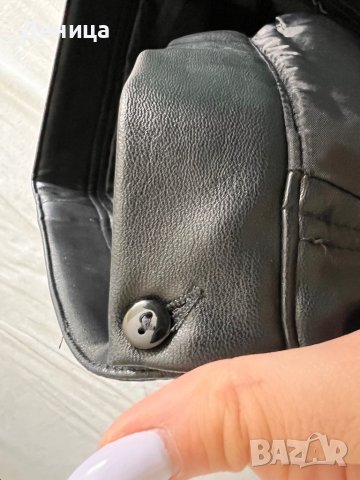 Черна кожена пола H&M, снимка 5 - Поли - 38082073