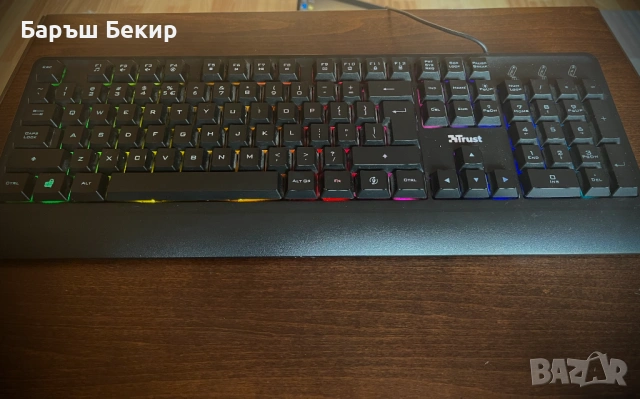 Геймърска клавиатура TRUST ZIVA – LED подсветка, снимка 4 - Клавиатури и мишки - 53132453