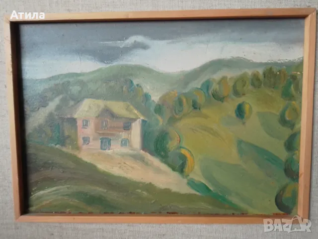 картина масло на фазер 63/50 см Амбарица, снимка 2 - Картини - 48497066