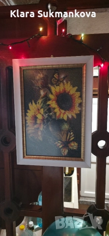 диамантен гоблен с кръгли манисти 