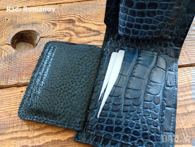 Ръчно изработен мъжки кожен портфейл , снимка 3 - Портфейли, портмонета - 54180062