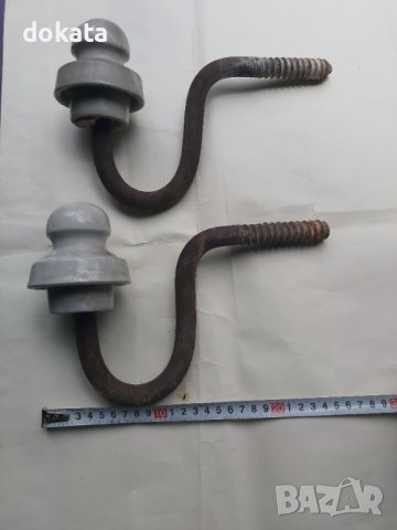 Стар порцеланов изолатор-2 бр., снимка 3 - Други ценни предмети - 40766398