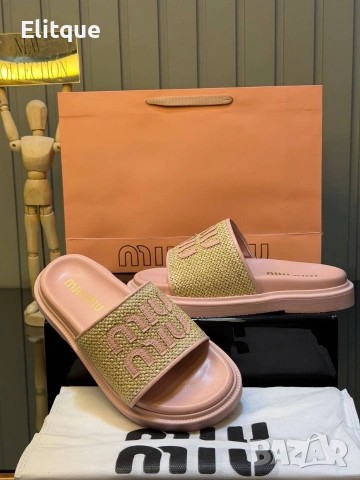 чехли miu miu , снимка 5 - Чехли - 54289359